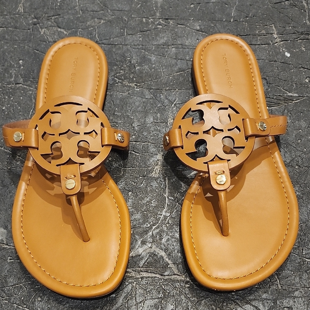 Tory Burch Brown Leather Sandals